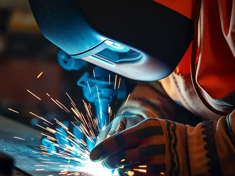 Welding work in progress